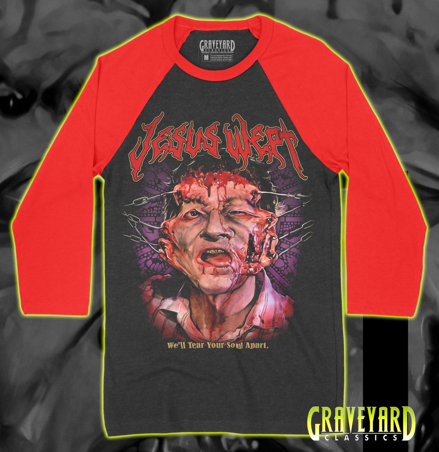 Jesus Wept Red Sleeve Raglan